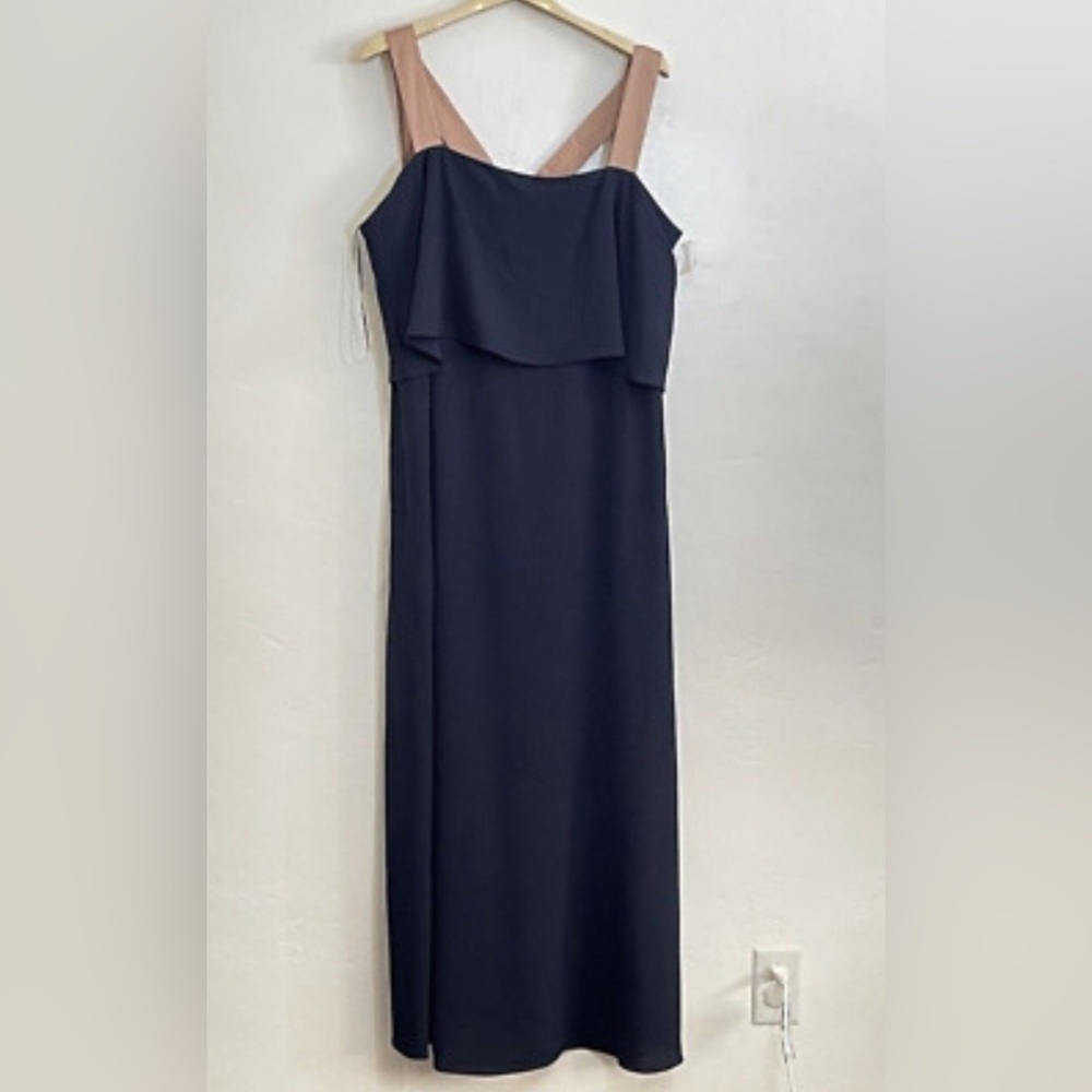 NWT DKNY Navy Blue Layered Maxi Dress XL - Picture 5 of 5